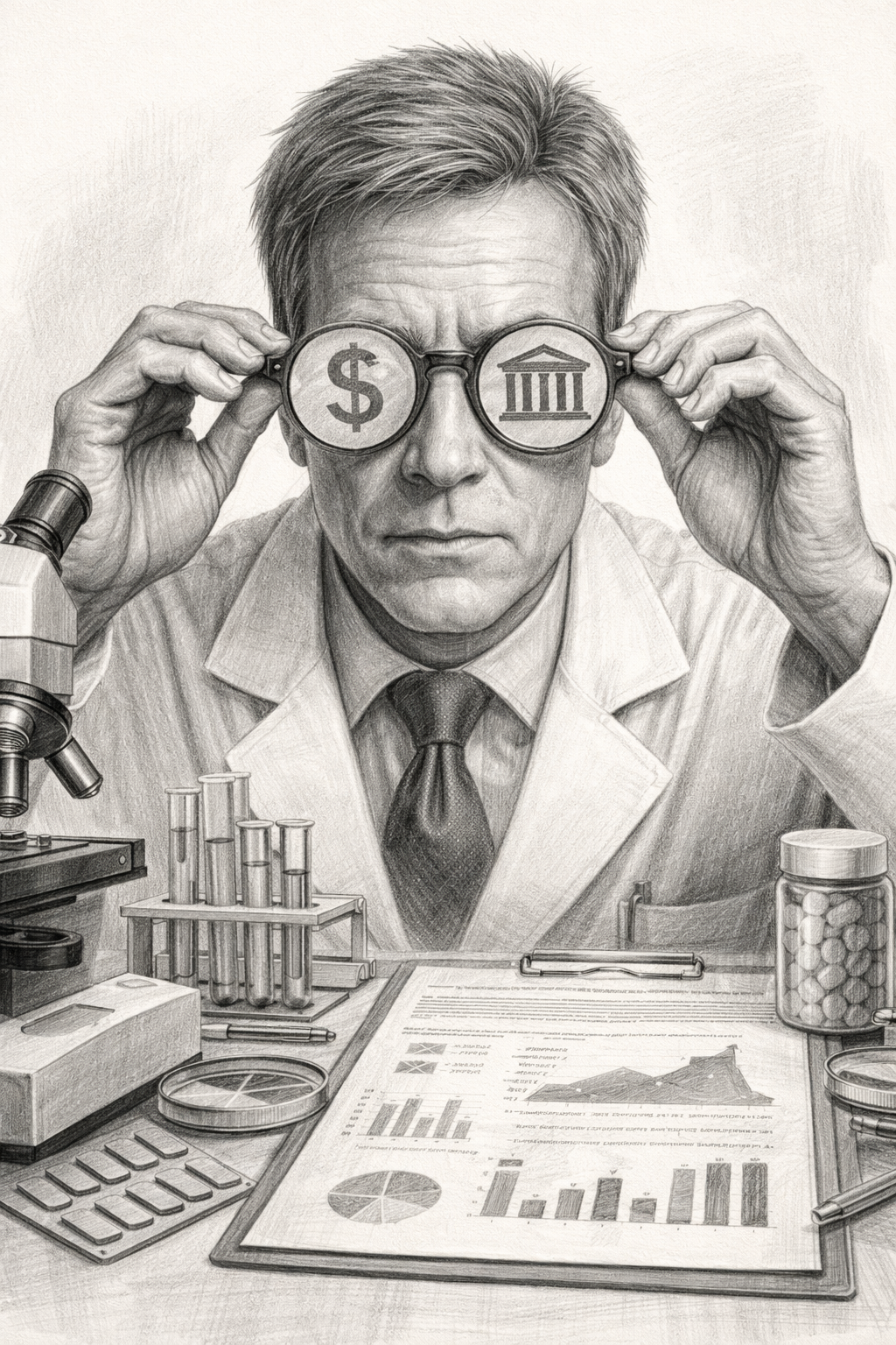 Editorial visual representing conflict of interest research in academic publishing